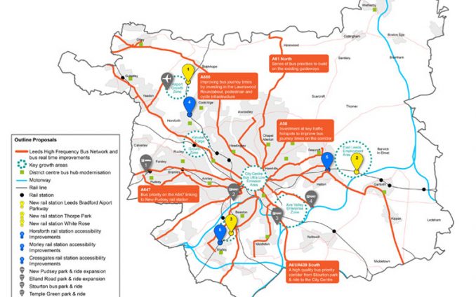 Leeds Bus Routes Map