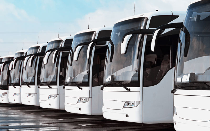 an image of a fleet of buses/coaches, transport needs, August 2024, UK