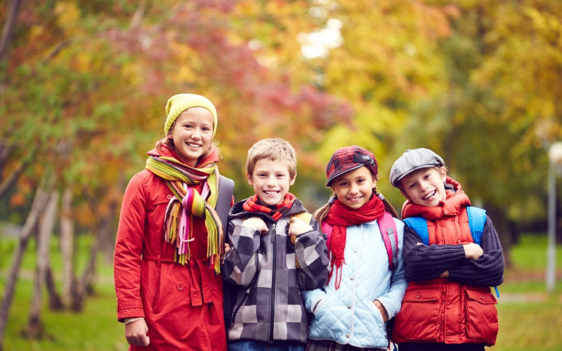 children group picture, school trips in the UK, December 2024, UK