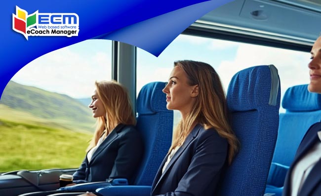 company trip on coach, corporate travel, January 2025, UK