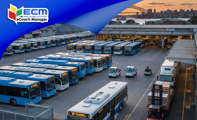 Fleet manager reviewing eCoachManager performance dashboard