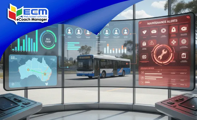 Fleet compliance dashboard showing vehicle checks, driver records, and maintenance alerts in one centralised system.