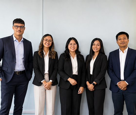 The eCoachManager Project Management team — five team members